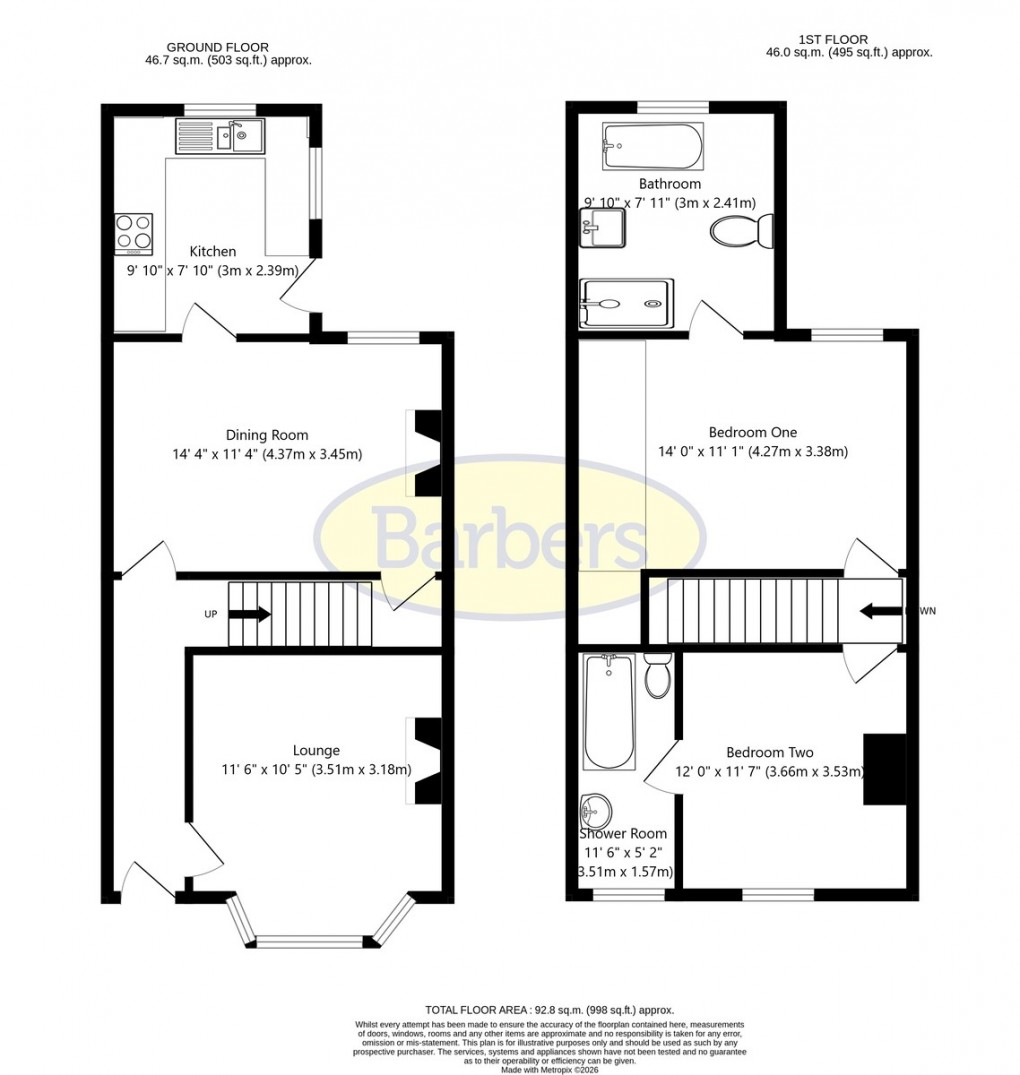 Floorplan for Longslow Road, Market Drayton