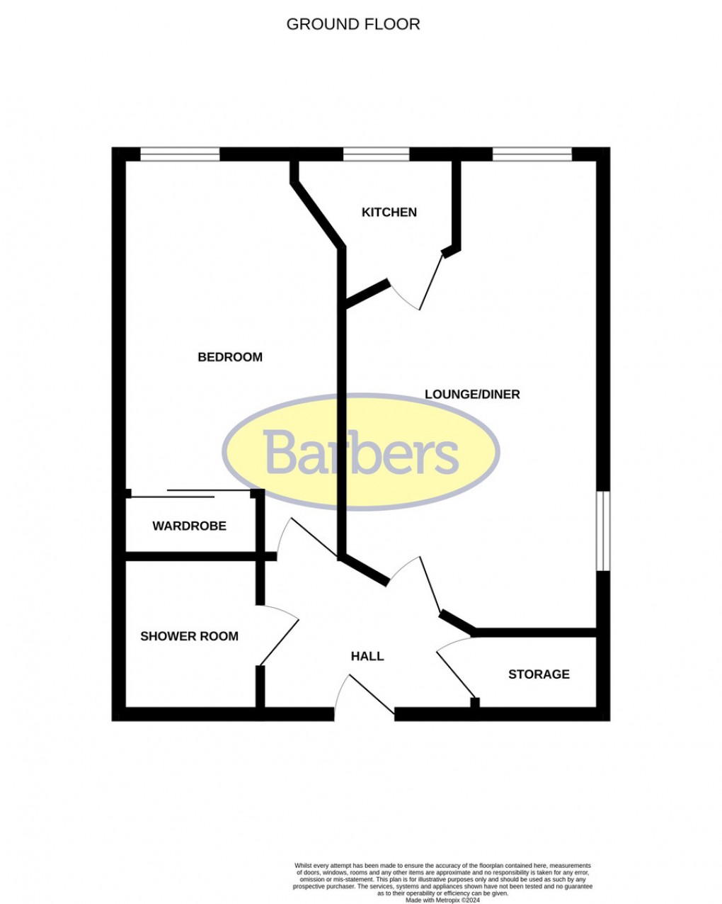 Floorplan for Brookes Court, Mill Street, Whitchurch