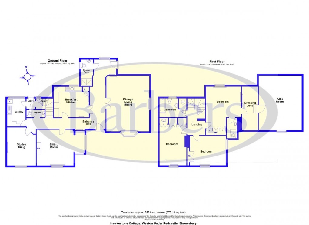 Floorplan for Weston Under Redcastle, Shrewsbury, SY4 5UZ