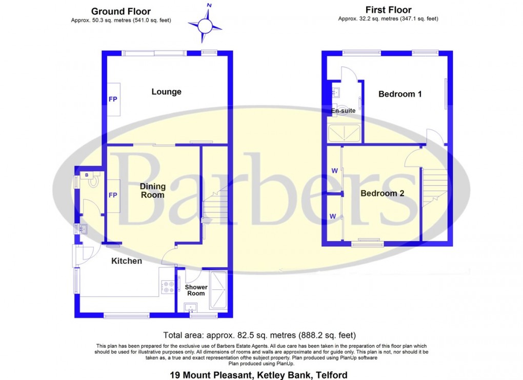 Floorplan for Mount Pleasant, Ketley Bank, Telford, TF2 0BX