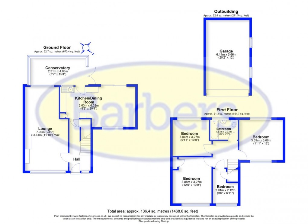 Floorplan for Elm Drive, Market Drayton