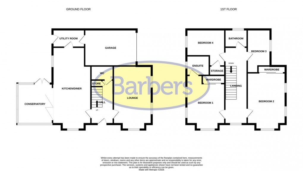 Floorplan for Orchard Avenue, Whitchurch