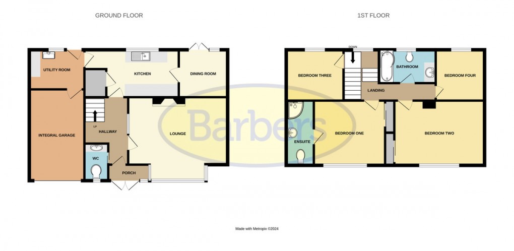 Floorplan for Teagues Crescent, Trench, Telford, TF2 6RA.