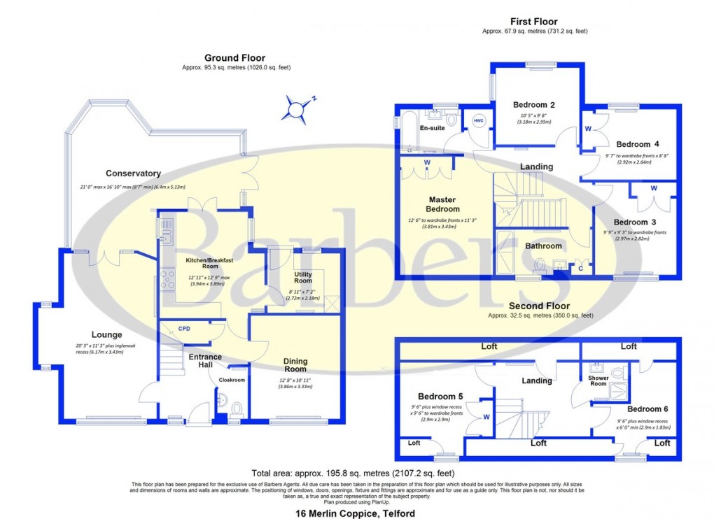 Floorplan for Merlin Coppice, Apley, Telford, TF1 6TB