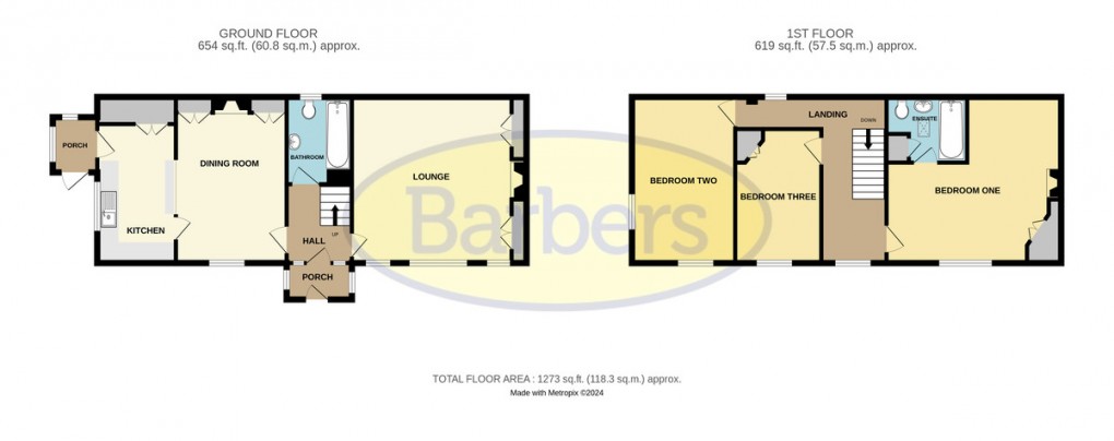 Floorplan for Park Lane, High Ercall, Telford, TF6 6BA.
