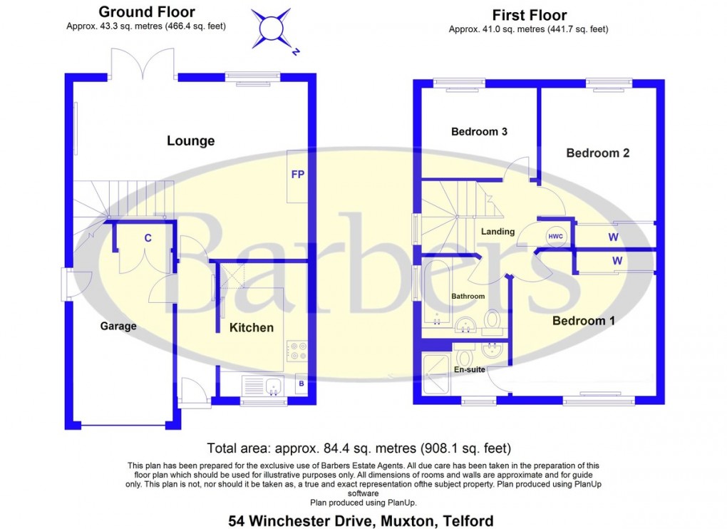 Floorplan for Winchester Drive, Muxton, Telford, TF2 8SJ