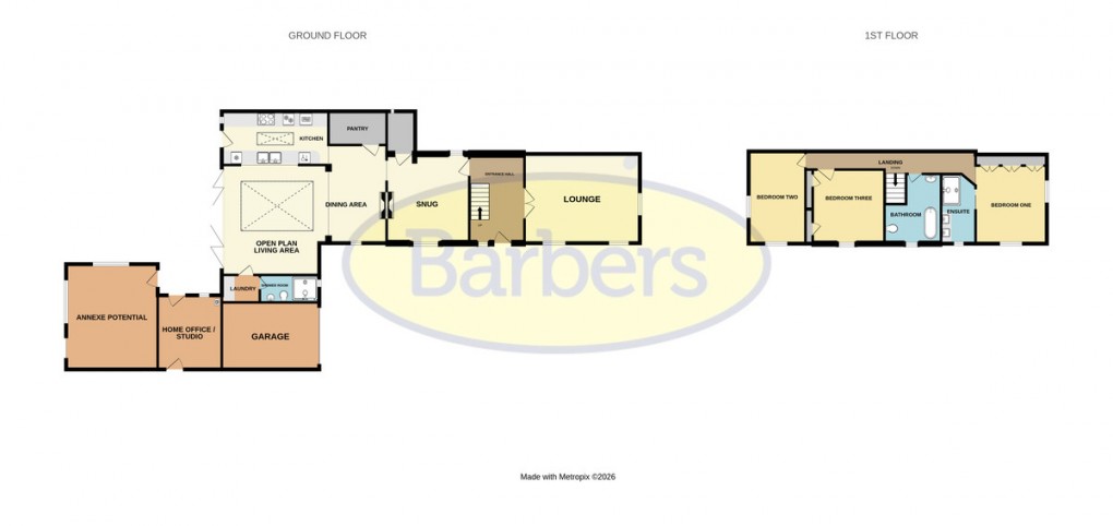 Floorplan for Heath Lane, Ellerdine, Telford, TF6 6QT.