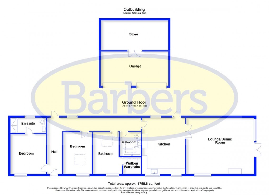 Floorplan for Fields Lane, Tallarn Green