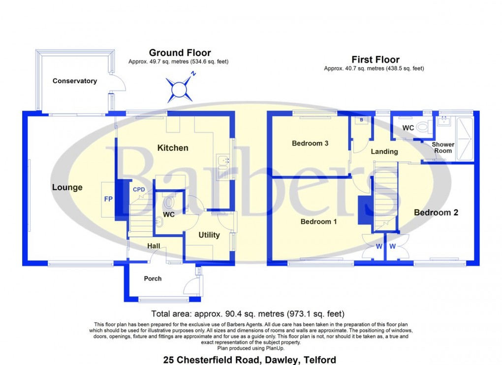 Floorplan for Chesterfield Road, Dawley, Telford, TF4 2DJ