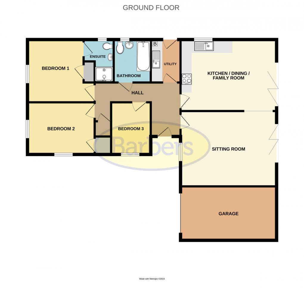 Floorplan for Plot 2, Haygate Road, Wellington, TF1 2BU