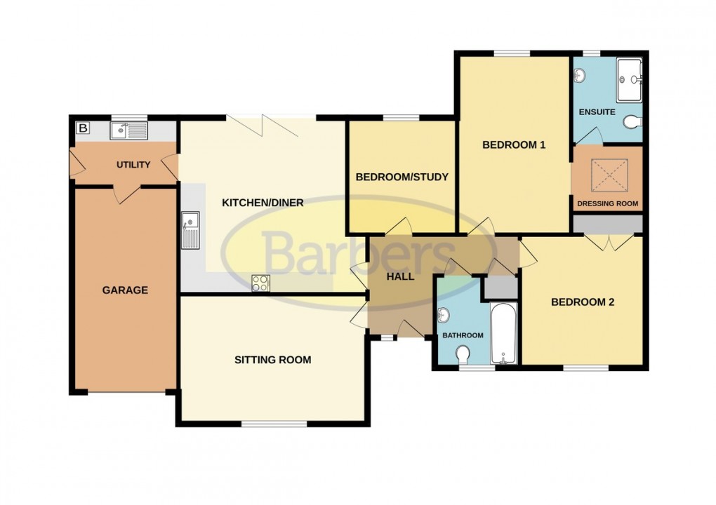 Floorplan for Plot 3, Haygate Road, Wellington, TF1 2BU
