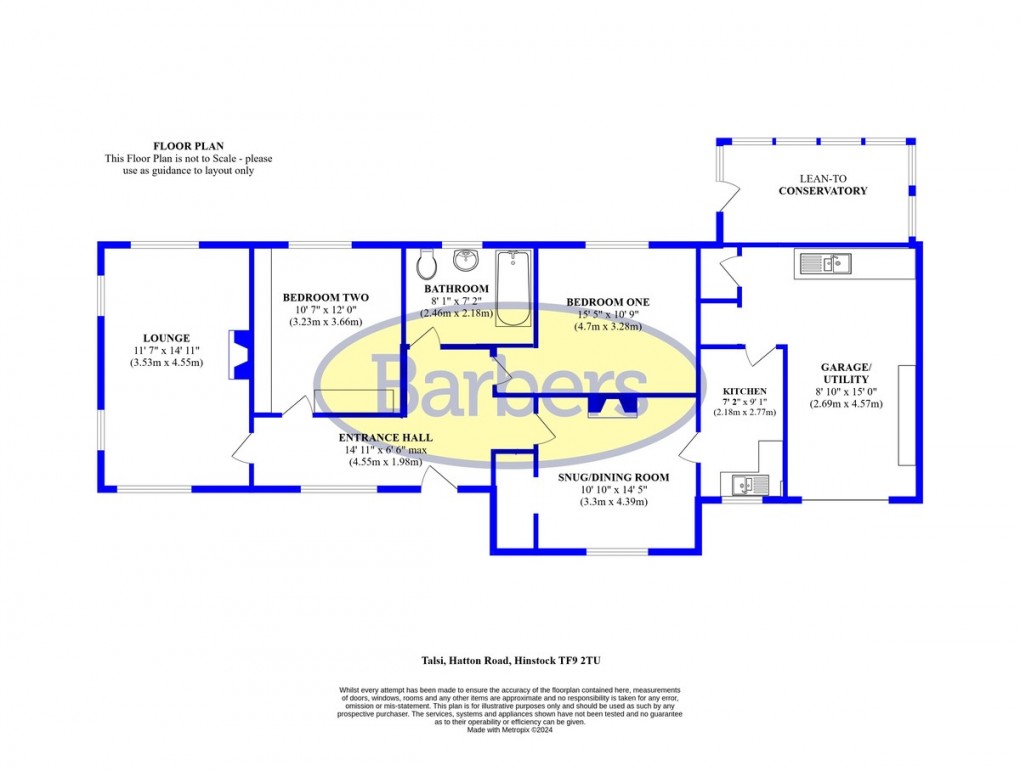 Floorplan for Hatton Road, Hinstock