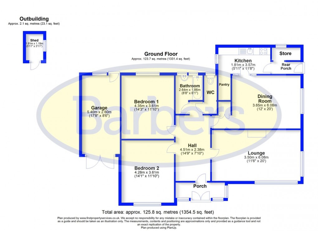 Floorplan for Eccleshall Road, Hookgate