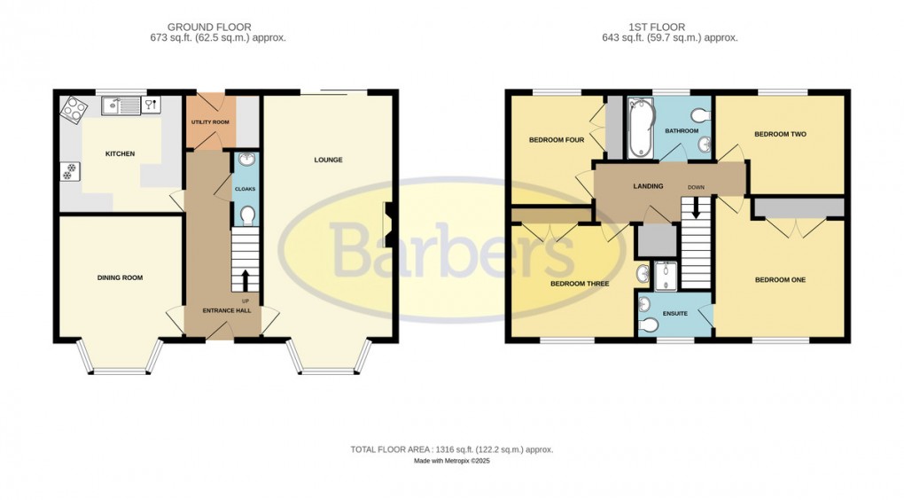 Floorplan for Lake End Drive, Stirchley, Telford, TF3 1NT