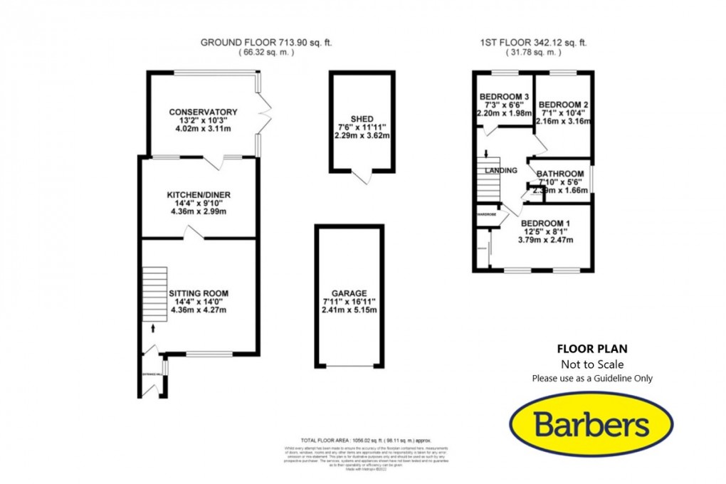 Floorplan for Stable Lane, Market Drayton