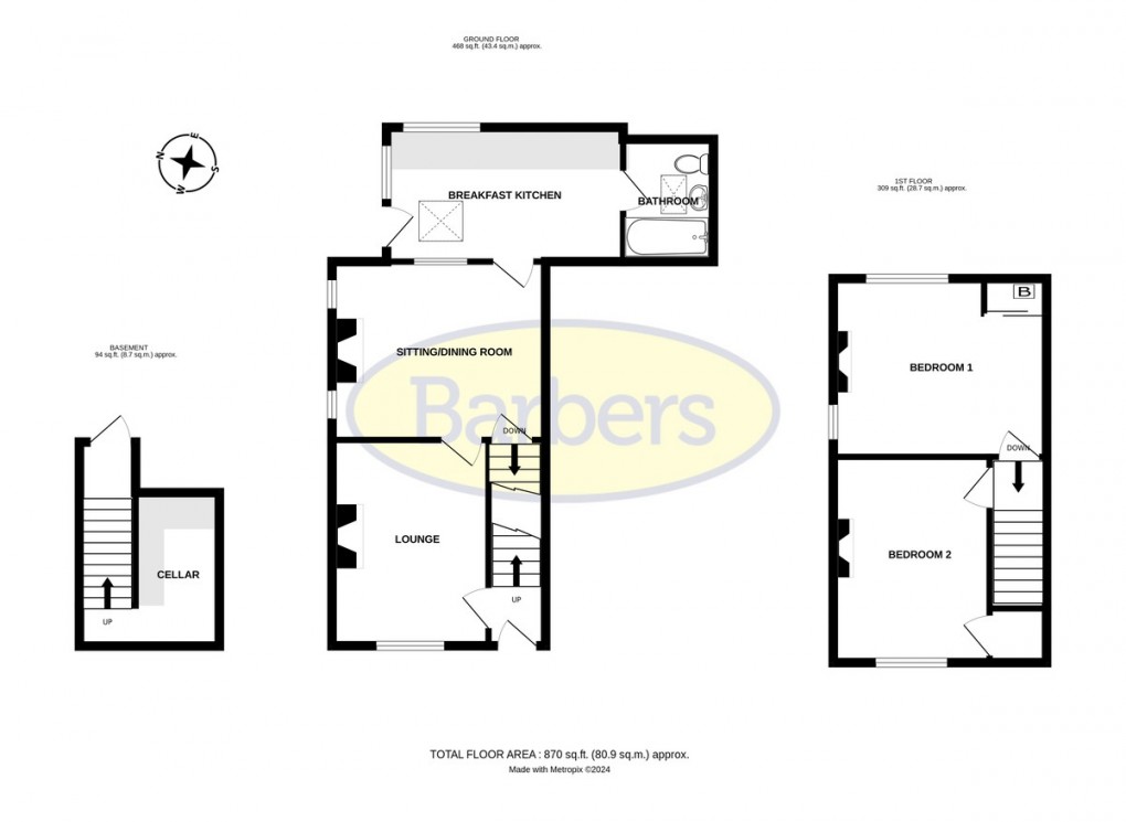 Floorplan for St. Lukes Road, Doseley, TF4 3BE