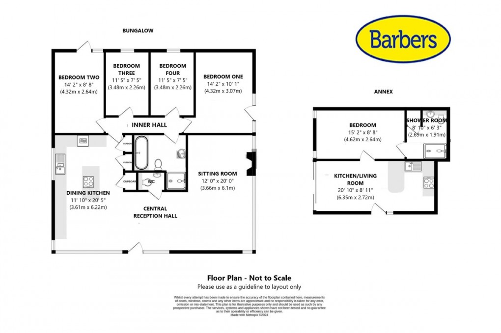 Floorplan for Tower Road, Ashley Heath