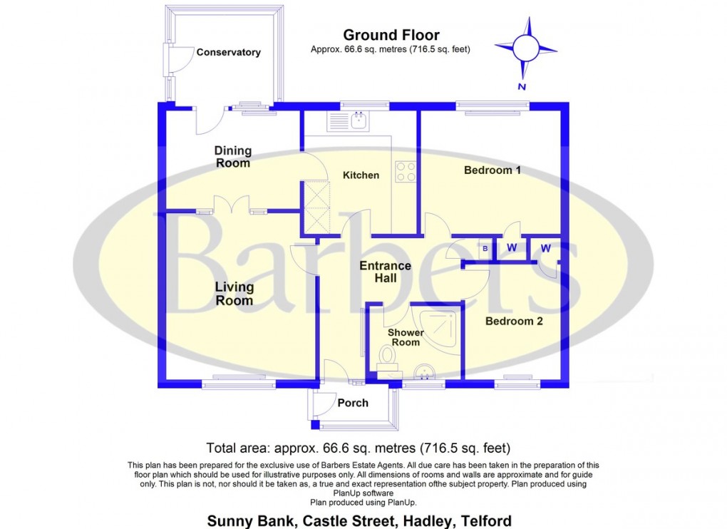 Floorplan for Castle Street, Hadley, Telford, TF1 5RA