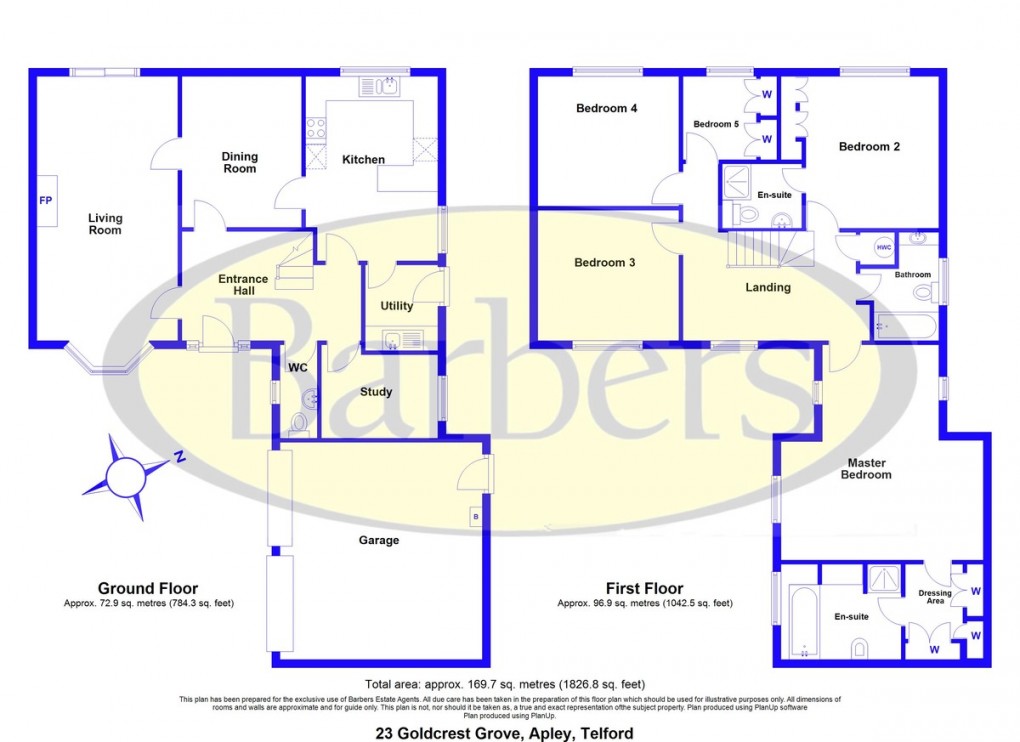 Floorplan for Goldcrest Grove, Apley, Telford, TF1 6TA