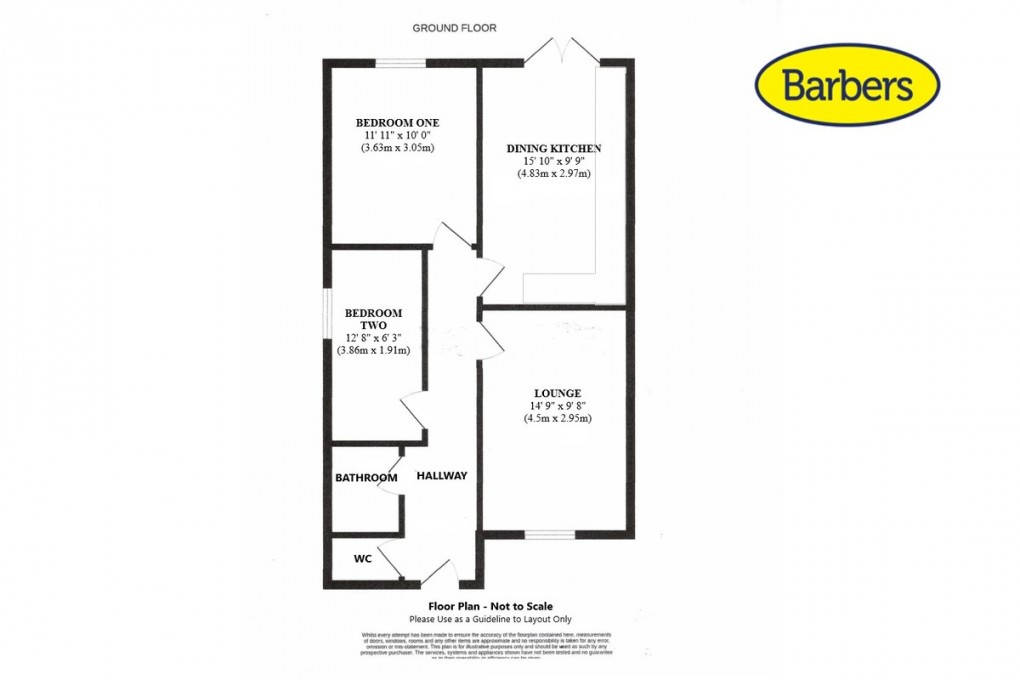 Floorplan for Draycott Close, Market Drayton