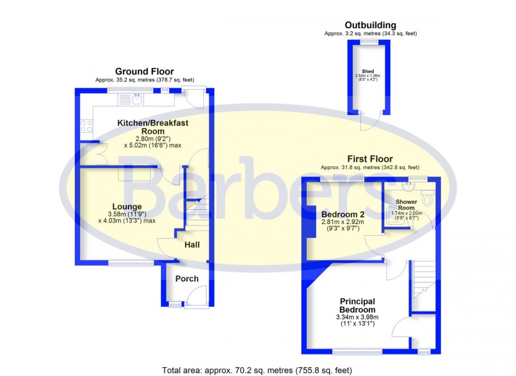 Floorplan for Riverside Drive, Tern Hill