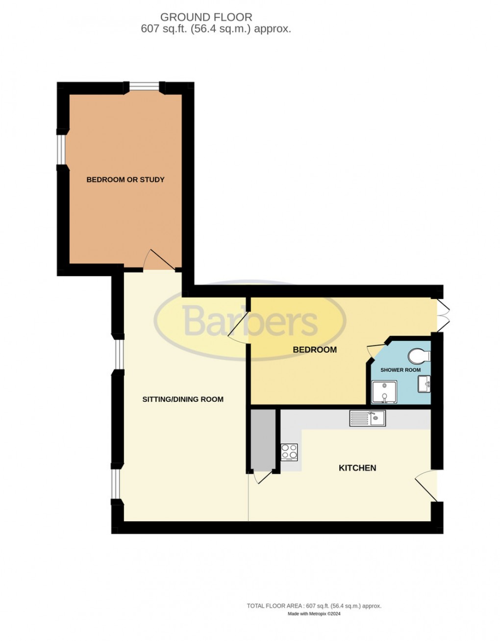 Floorplan for Charlton Barns, Charlton, TF6 5ET