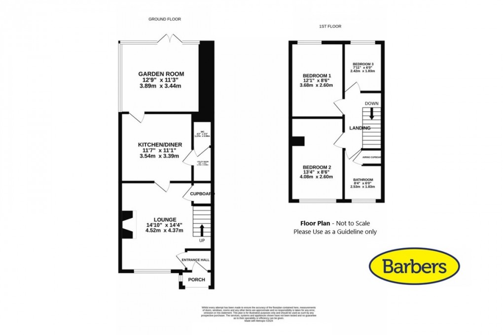Floorplan for Cheshire Street, Audlem
