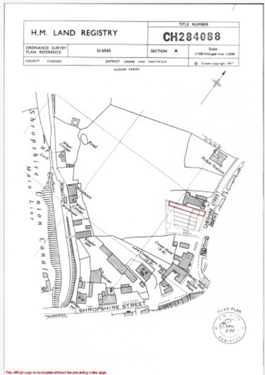 Floorplan for Cheshire Street, Audlem