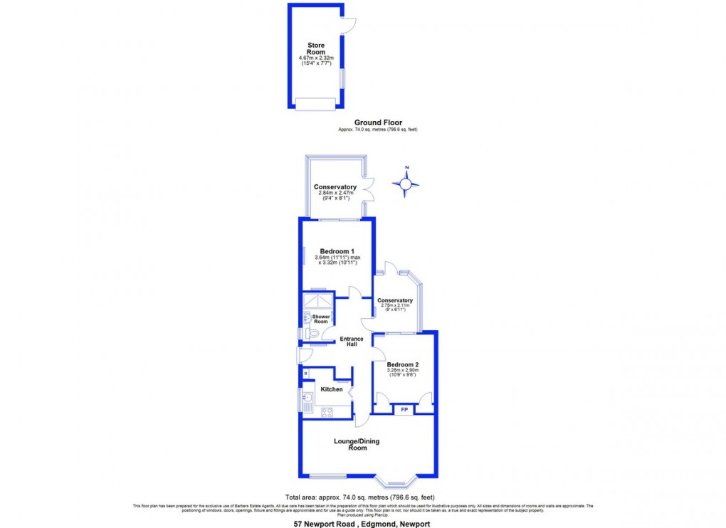 Floorplan for Edgmond, Newport