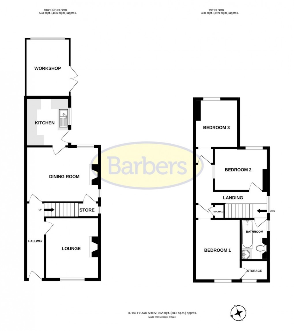 Floorplan for Church Street, Hadley, TF1 5RQ