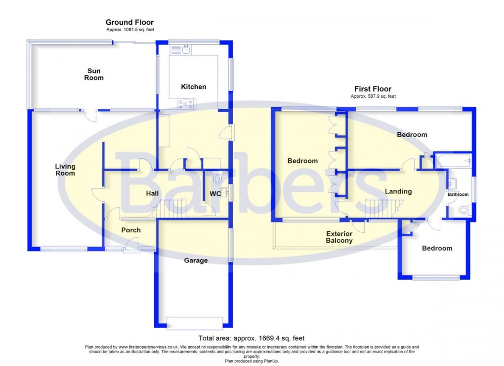 Floorplan for Tarporley Road, Whitchurch