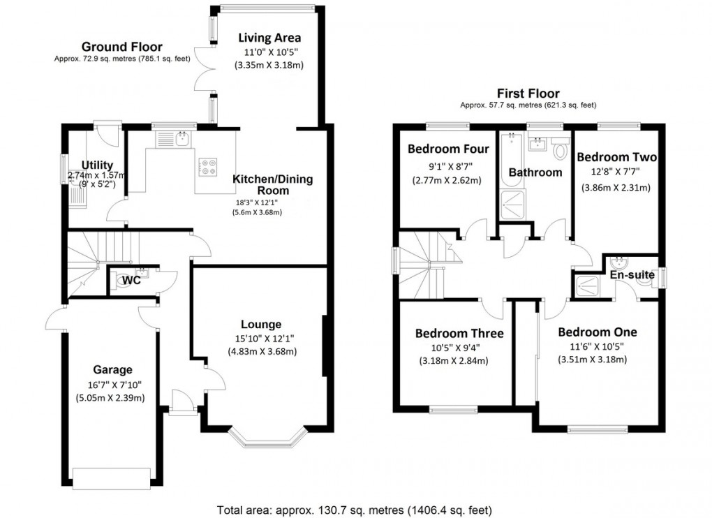 Floorplan for Quines Close, Muxton