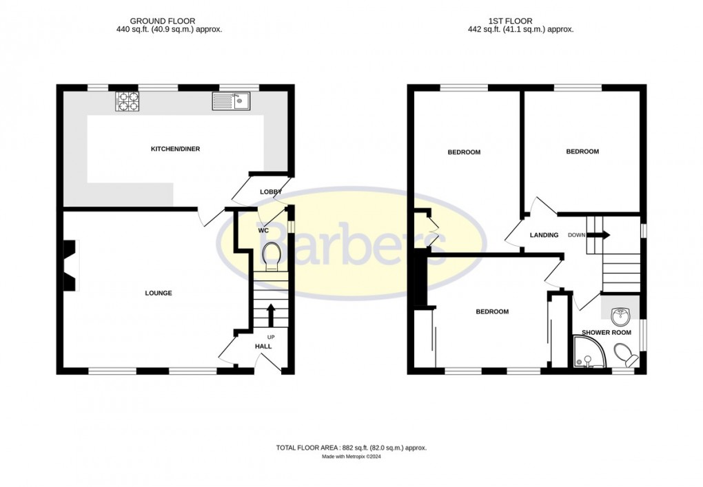 Floorplan for Ardern Avenue, Dawley, Telford, TF4 2AW.
