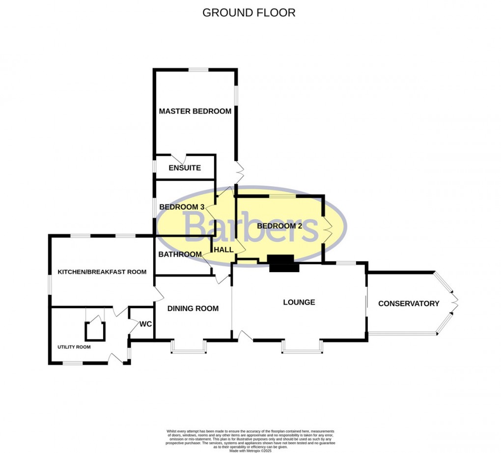Floorplan for Broadhey Road, Lower Heath, Whitchurch