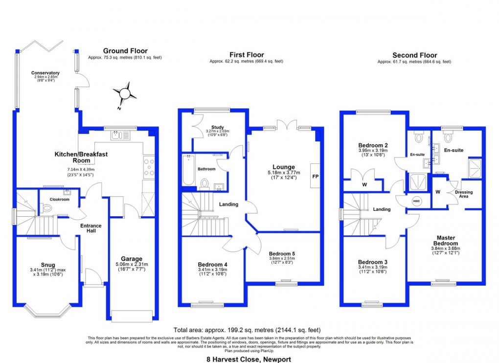 Floorplan for Harvest Close, Newport