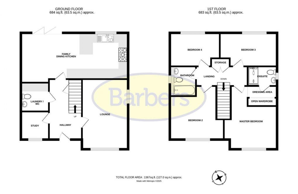 Floorplan for Lewis Crescent, Wellington, Telford, TF1 2FR
