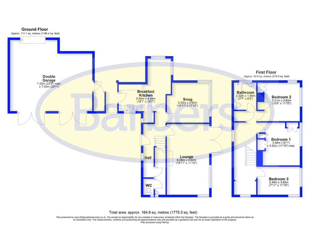 Floorplan for Lawn Lane, Cheswardine