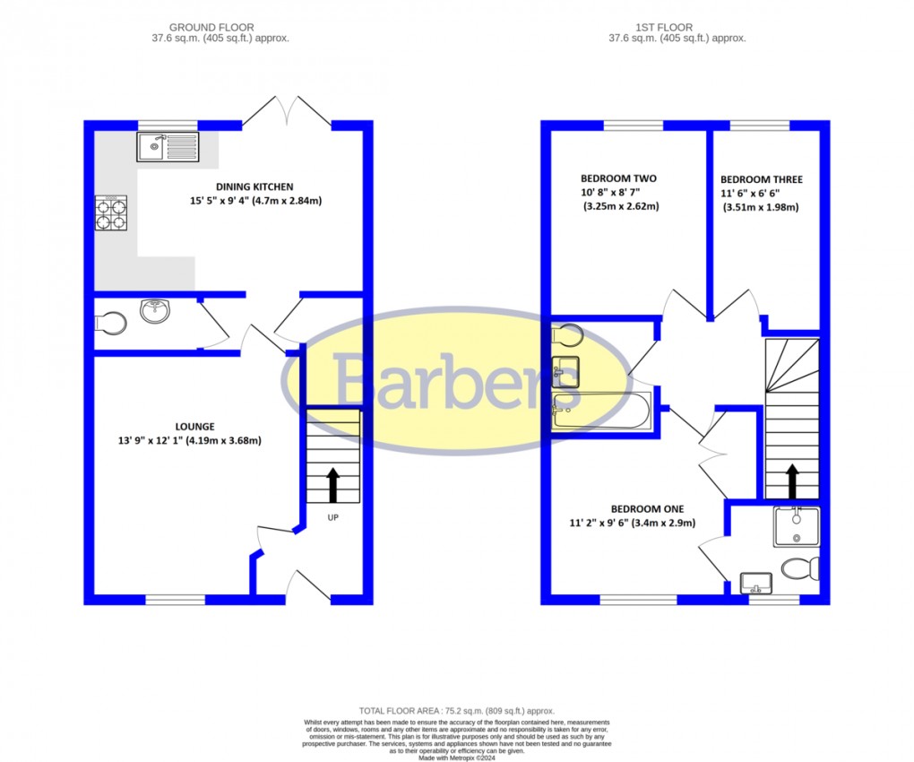 Floorplan for Tamerlane Road, Crewe, Cheshire