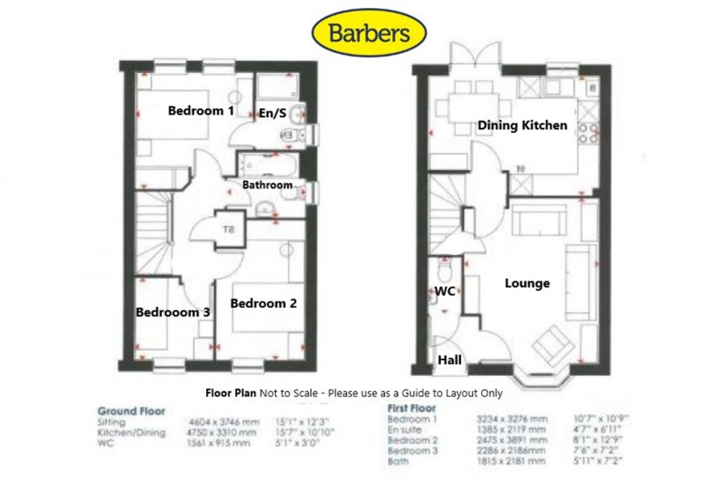 Floorplan for Oakley Road, Market Drayton