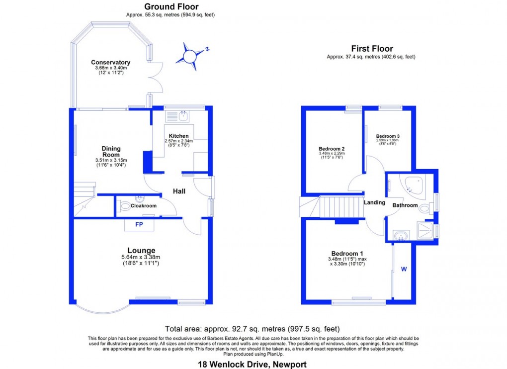 Floorplan for Wenlock Drive , Newport