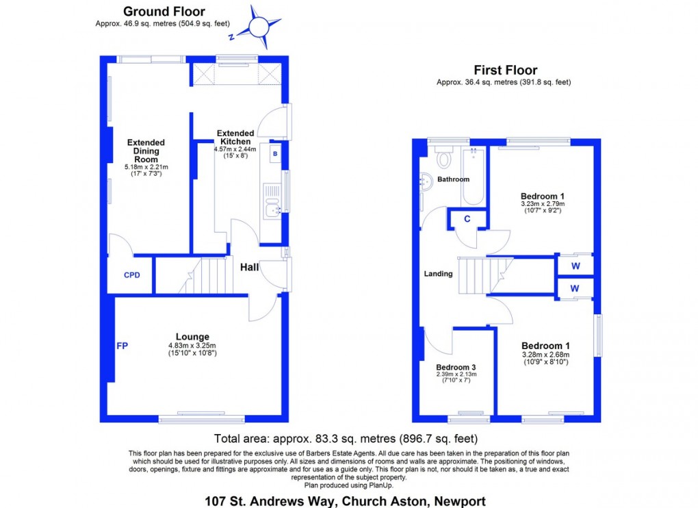 Floorplan for Church Aston, Newport