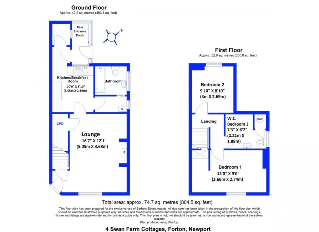 Floorplan for Swan Farm Cottages, Forton