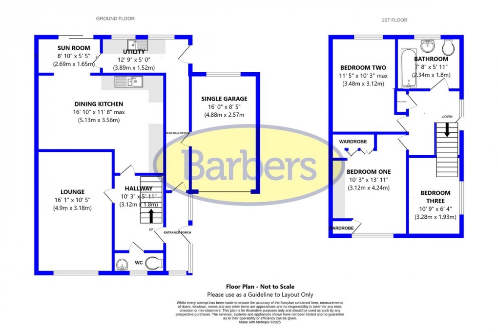 Floorplan for Glendon Close, Market Drayton