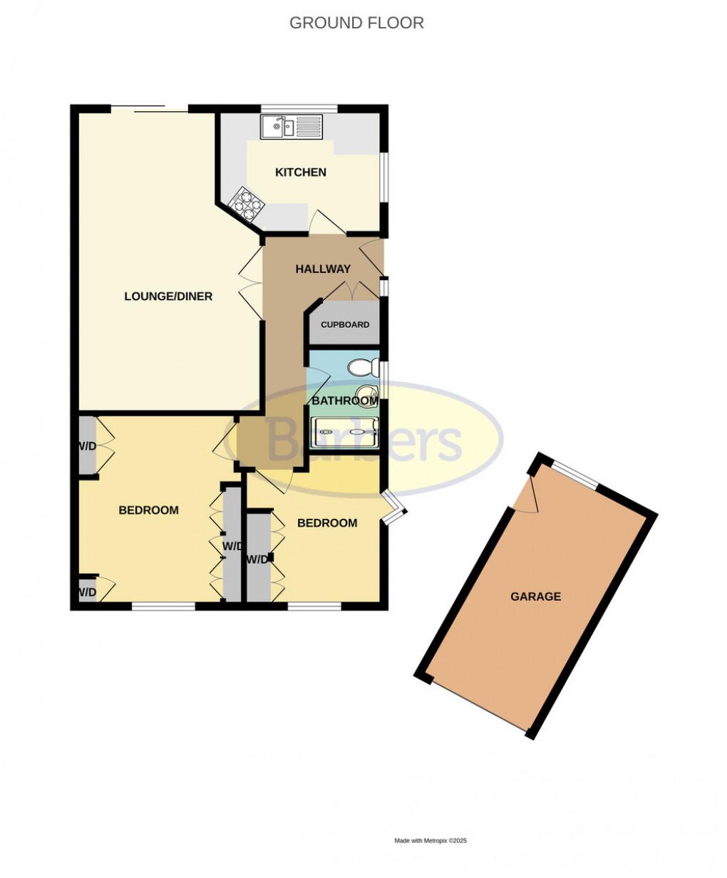 Floorplan for Guinea Close, Oakengates, Telford, TF2 6NF