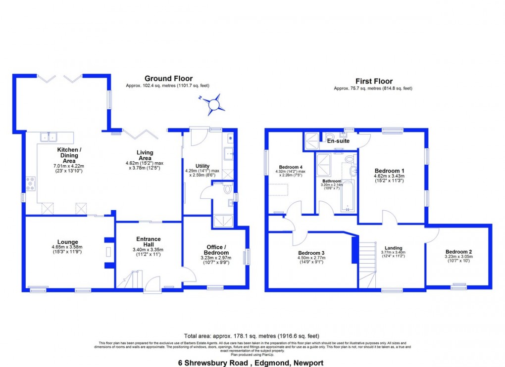Floorplan for Shrewsbury Road , Edgmond
