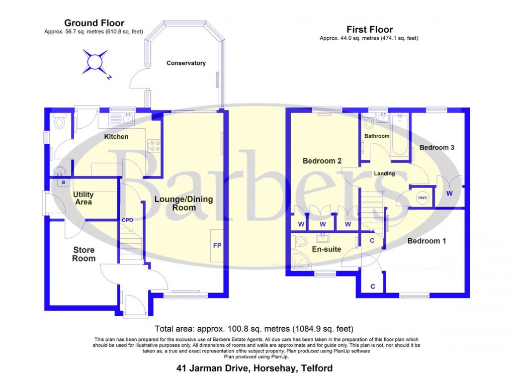 Floorplan for Jarman Drive, Horsehay, Telford