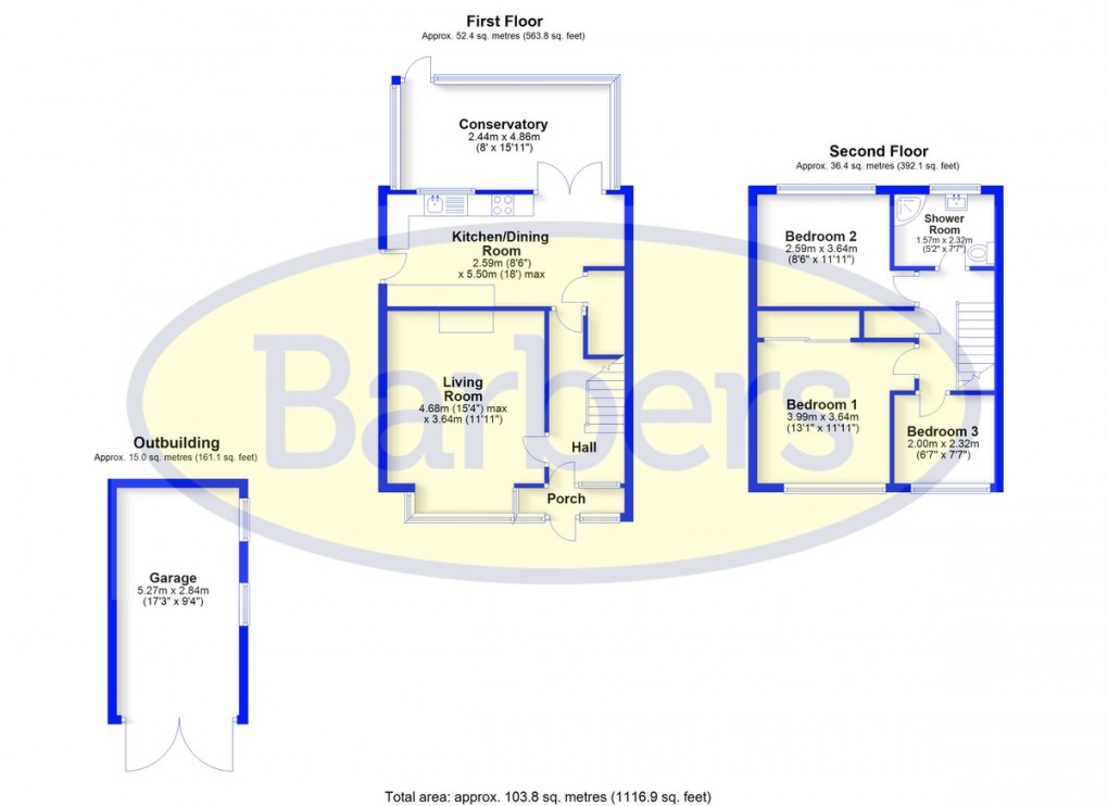 Floorplan for Farcroft Drive, Market Drayton