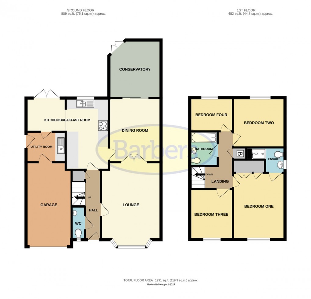 Floorplan for The Timbers, St. Georges, Telford, TF2 9UY