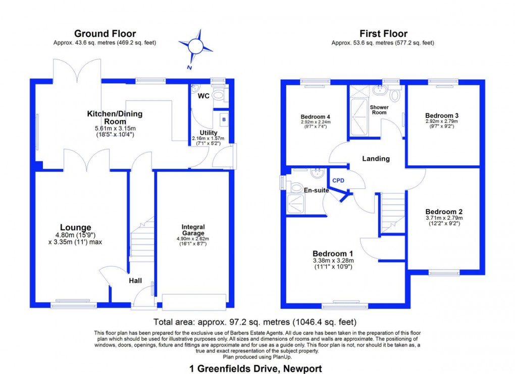 Floorplan for Greenfields Drive, Newport