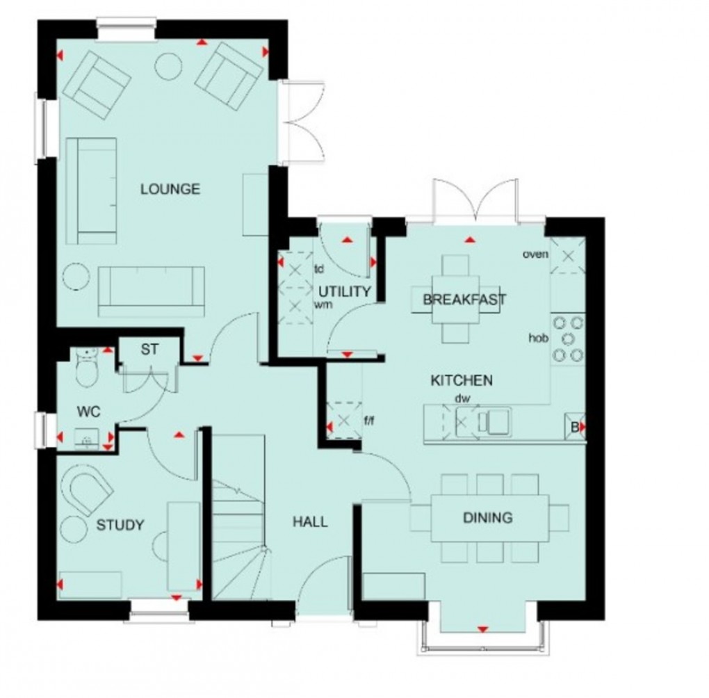 Floorplan for The Damsons , Market Drayton